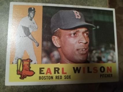 1960 T.C.G. EARL WILSON BOSTON RED SOX BASEBALL CARD# 249