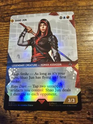 Magic the gathering mtg Shao Jun foil card Assassins Creed