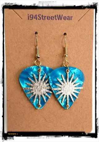 Sunshine Guitar Pick Earrings B-9