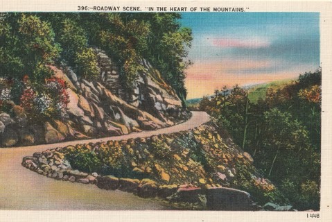 Vintage Unused Postcard: L: In the Heart of the Mountains