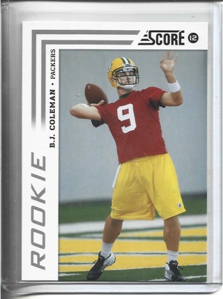 2012 Panini Score B.J. Coleman Rookie NFL Football Card 