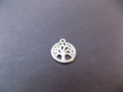 Silvertone tree of life charm 1 inch