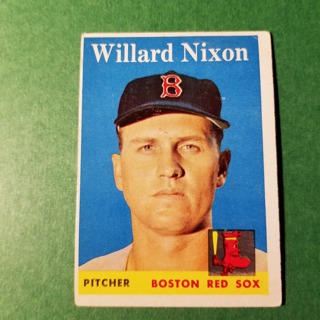 1958 - TOPPS EXMT - NRMT BASEBALL - CARD NO. 395 - WILLARD NIXON - RED SOX