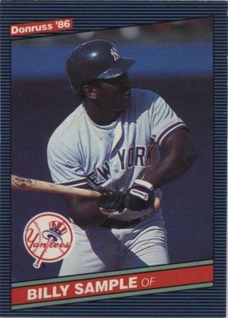 Billy Sample 1986 Donruss New York Yankees