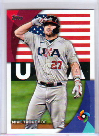 Mike Trout, 2023 Topps World Baseball Classic Card WBD-1, (L6)