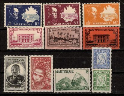 Martinique Large Group of Old Stamps