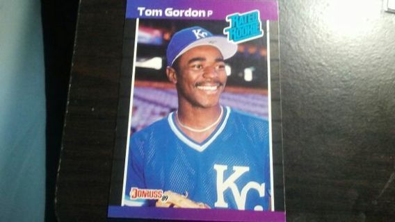 1989 DONRUSS RATED ROOKIE TOM GORDON KANSAS CITY ROYALS BASEBALL CARD# 45