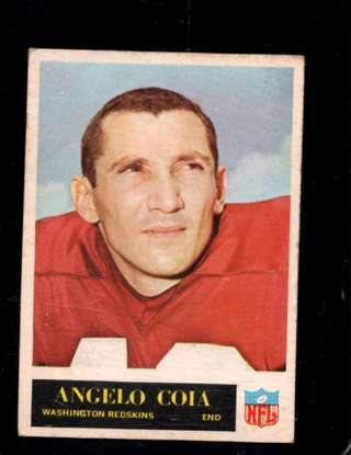 1965 Philadelphia Football Angelo Coia Washington Redskins NFL 