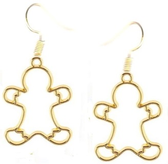 Gold  Bezel Gingerbread Gold Frame Earrings (PLEASE READ DESCRIPTION