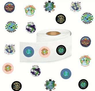 ➡️NEW⭕(10) 1" EARTH DAY STICKERS!!⭕PLANET⭕ (SET 2 of 2)
