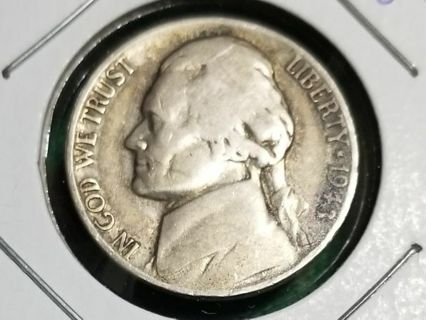 1943-P☆WAR-time☆ Nickel 35% Silver