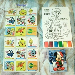 2 Sheet Chirp ChickaDee Square Stickers Mickey Picture to Paint 