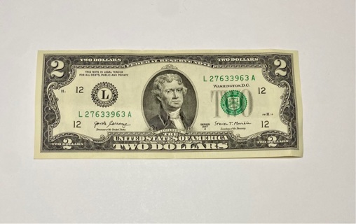 Two Dollar Bill 2017 A Series