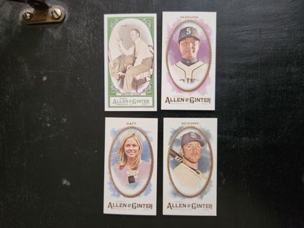 4 card lot minis, ginter