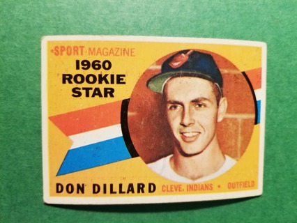   1960 - TOPPS EXMT - NRMT BASEBALL - CARD NO. 122 - DON DILLARD ROOKIE - INDIANS