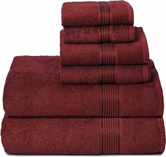 Ultra Soft 6 Pack Cotton Towel Set