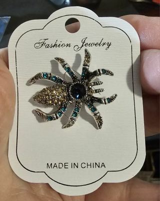 Bejeweled Spider Brooch