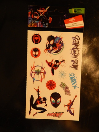 Colorful Fun sheet of SPIDERMAN themed ~~(9 stickers missing!) stickers--New