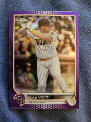 2022 Topps Chrome Update Purple Refractor Luke Voit