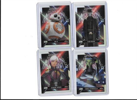 (4) 2023 Topps Finest Star Wars Finest Moments