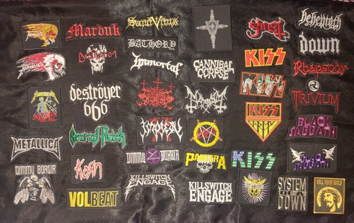ONE FREE NEW HEAVY METAL, ROCK & ROLL, IRON-ON MUSIC PATCHES - TONS OF COOL BANDS TO CHOOSE FROM!!
