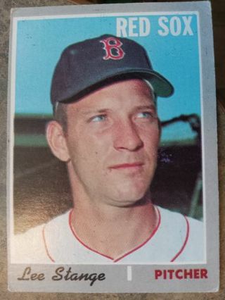 1970 TOPPS LEE STANGE BOSTON RED SOX BASEBALL CARD# 447