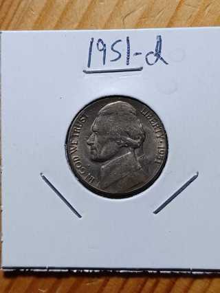 1951-D Unc Jefferson Nickel! 3