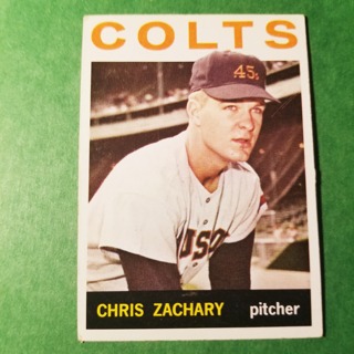 1964 - TOPPS BASEBALL CARD NO.23 - CHRIS ZACHARY - COLTS