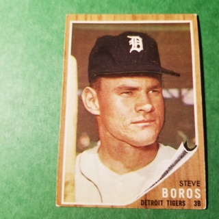 1962 - TOPPS BASEBALL CARD NO. 62 - STEVE BOROS - TIGERS