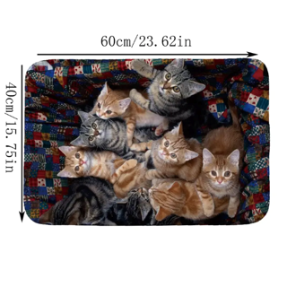 Cute Printed Cat Mat BNIP