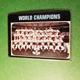 1971 Topps Vintage Baseball Card # 1  - WORLD CHAMPIONS - NRMT/MT - BV= $20