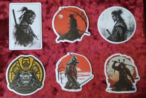 6 - "SAMURAI WARRIOR" STICKERS (1 free Sticker With win!)