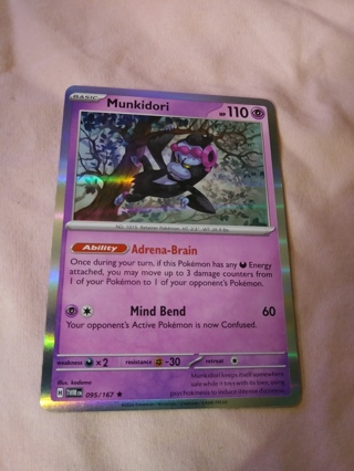 Munkidori 95/167 Holographic Pokemon card