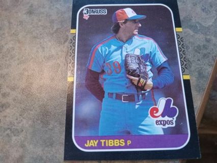 1987 DONRUSS JAY TIBBS MONTREAL EXPOS BASEBALL CARD# 282