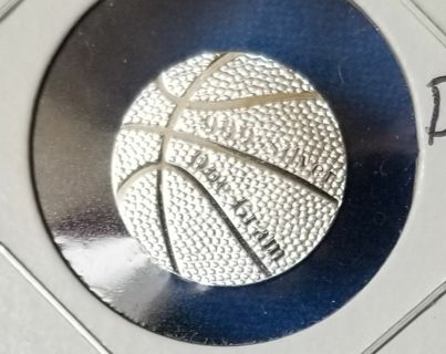 .999 one gram pure fine Silver Art round collectible ☆Basketball☆