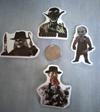 4 Cartoon Horror Variety Stickers