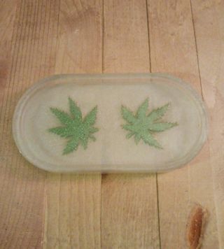 Marijuana Bud Weed Leaf Small Resin Trinket Tray | ☆ Handmade with Love ☆