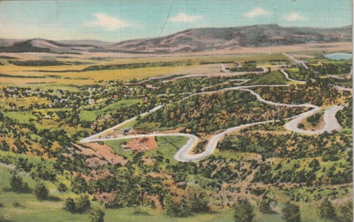 Vintage Unused Postcard: c: Raton Pass, Santa Fe Trail, Raton, NM