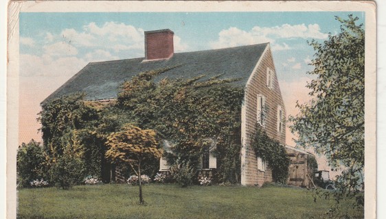 Vintage Used Postcard: (k): 1919 John Alden House, Duxbury, MA