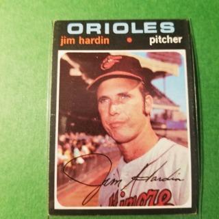 1971 Topps Vintage Baseball Card #491 - JIM HARDIN - ORIOLES - EXMT/NRMT 