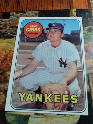 1969 Topps Jake Gibbs New York Yankees