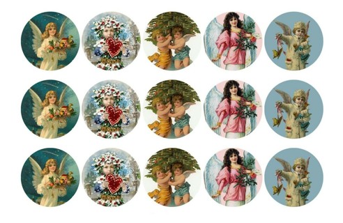 Christmas Angels Bottle Cap Images