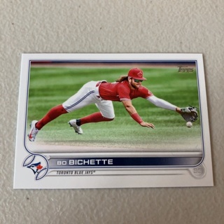 2022 Topps Series 1 - [Base] #126.1 Bo Bichette (Horizontal, Red Jersey)