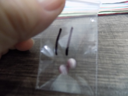 2 light purple cats eye beads # 11