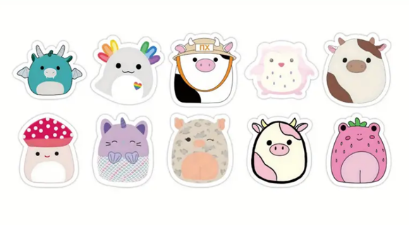 75 Assorted Squishmallow Stickers