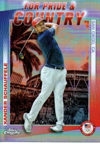 2024 Topps Olympics Chrome Xander Schauffele Pride & Country