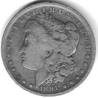 1891-O Morgan Dollar 90% Silver U.S. One Dollar Coin