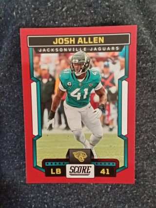 Jacksonville Jaguars Josh Allen Red Parallel Football Card