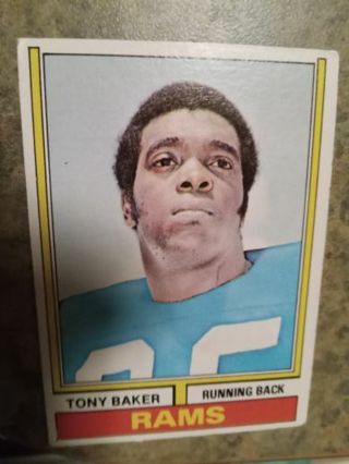 1974 TOPPS TONY BAKER RAMS FOOTBALL CARD# 311