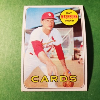 1969 - TOPPS EXMT - NRMT BASEBALL - CARD NO. 415 - RAY WASHBURN - CARDINALS